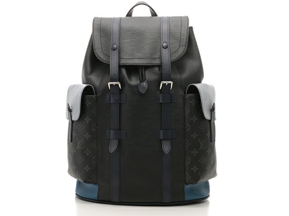 LOUIS VUITTON Christopher Backpack Epi Leather Eclipse Black